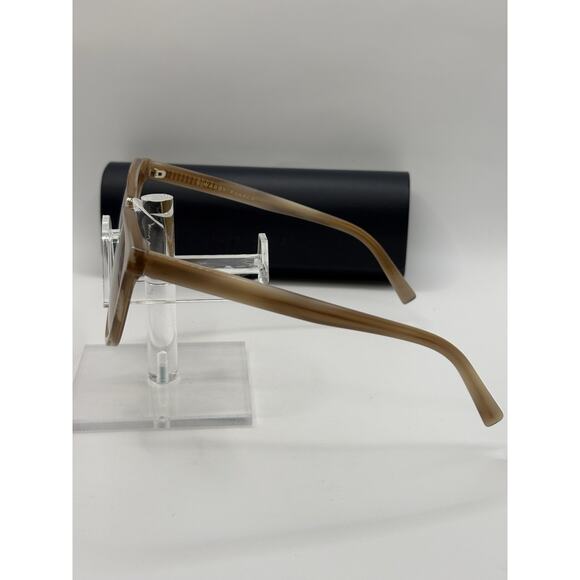 Warby Parker Yansley Sunglasses Translucent Beige Brown Lenses 52-19-142 main image 8